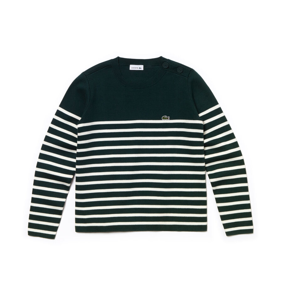 Boys' Crew Neck Striped Milano Cotton Sweater