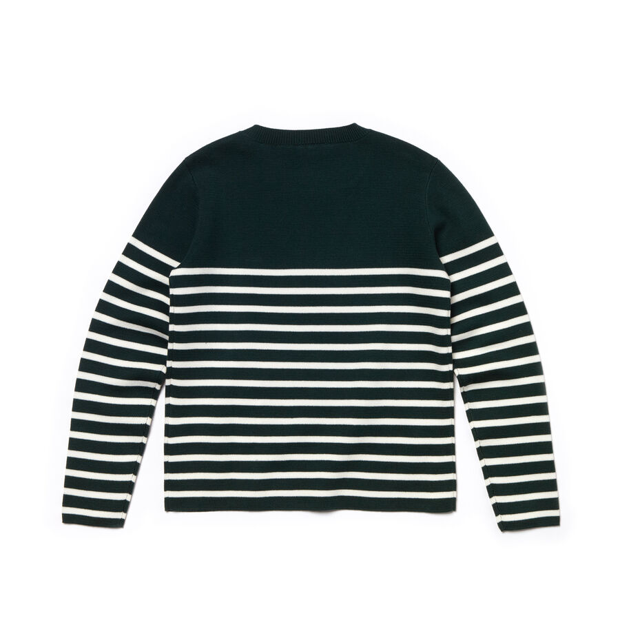 Boys' Crew Neck Striped Milano Cotton Sweater