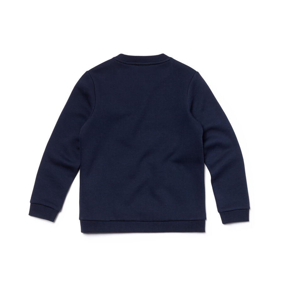 Jungen-Rundhals-Sweatshirt aus Fleece mit Colorblocks