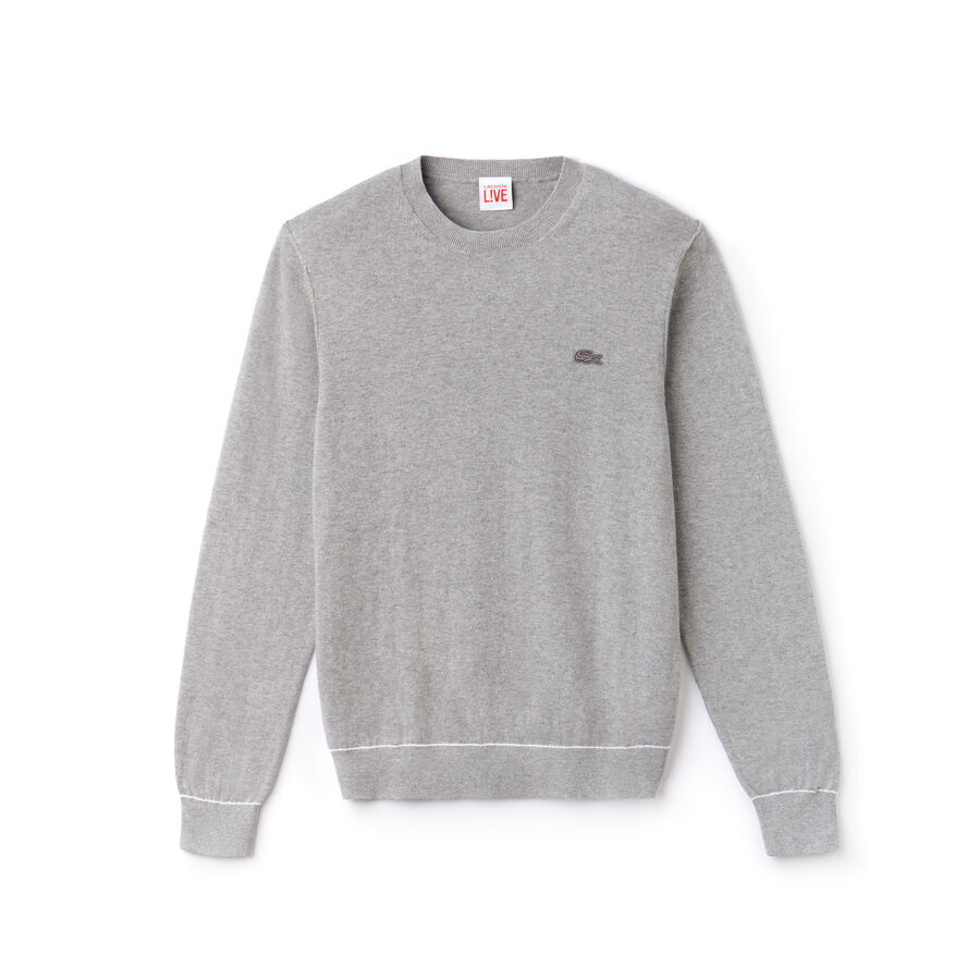 Herren LACOSTE L!VE Pullover aus Baumwoll- und Cashmere-Jersey