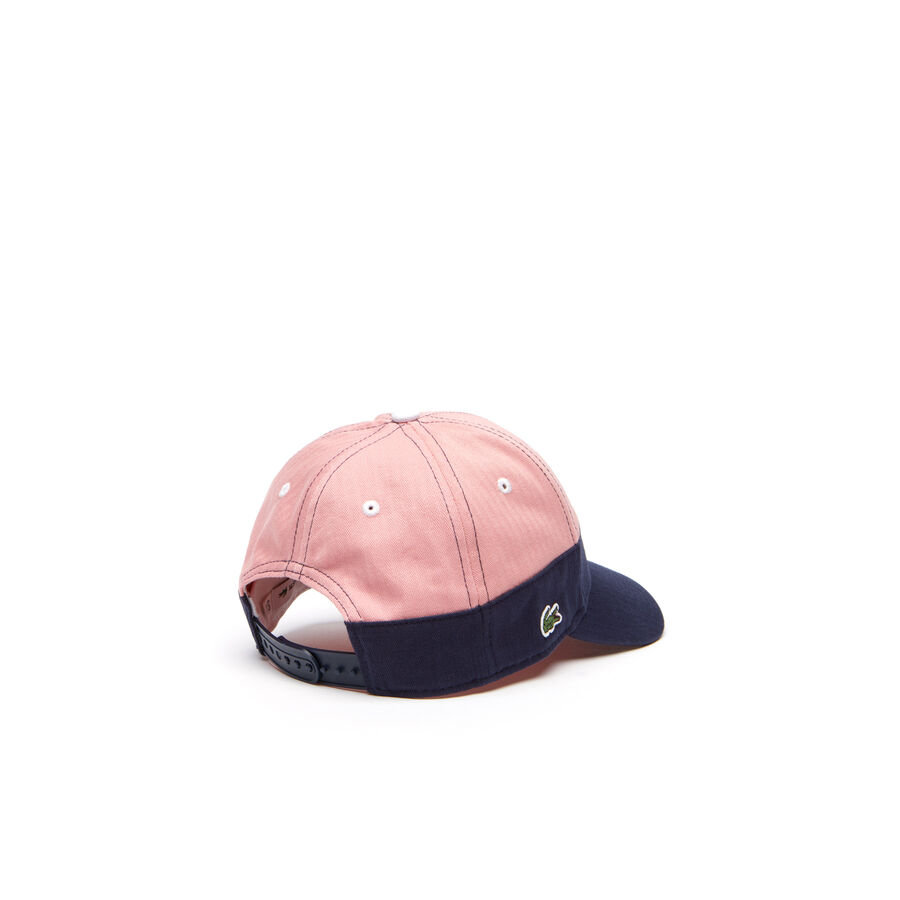 Jungen-Kappe aus zweifarbiger Gabardine mit LACOSTE-Schriftzug