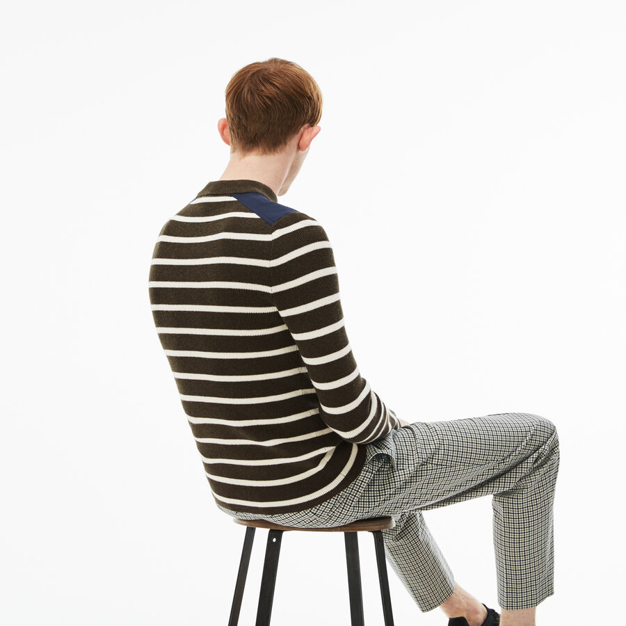 Jersey De Hombre Lacoste LIVE En Interlock De Rayas Con Cuello...