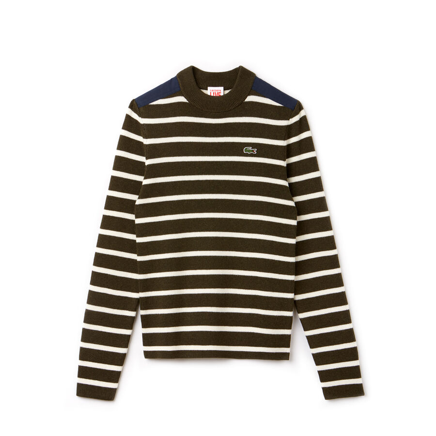 Jersey De Hombre Lacoste LIVE En Interlock De Rayas Con Cuello...