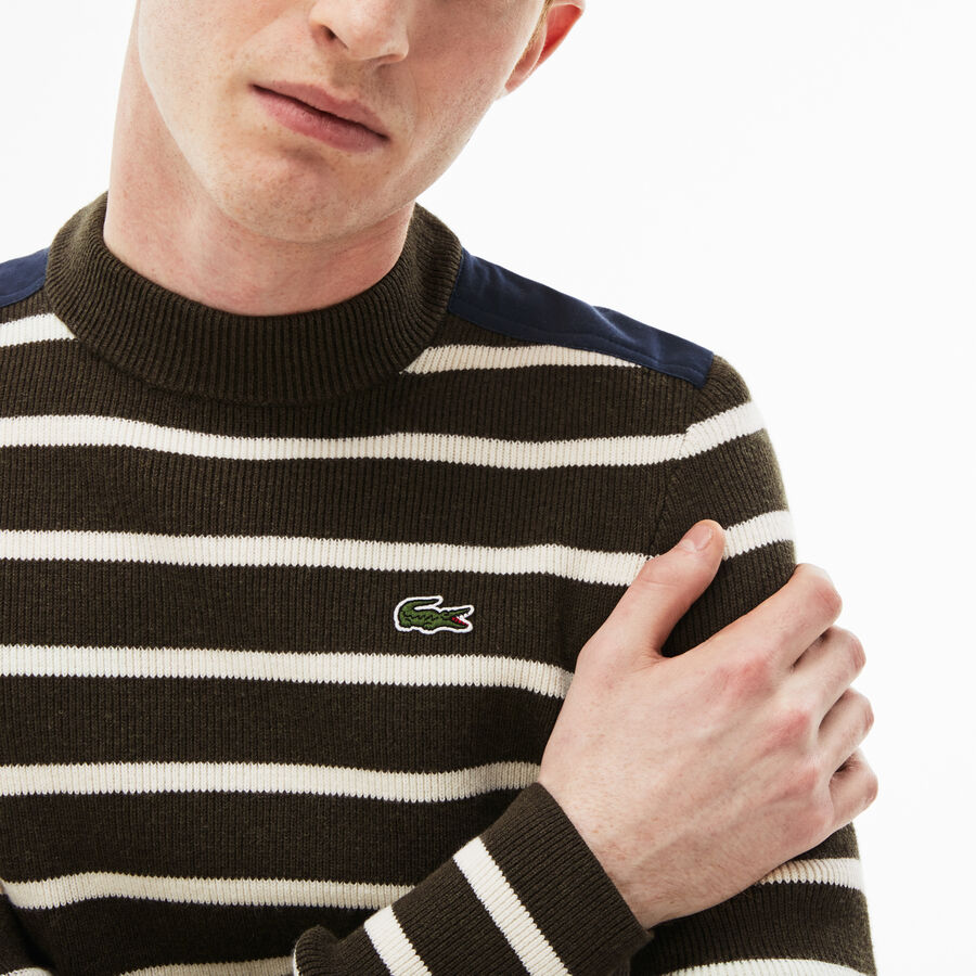 Jersey De Hombre Lacoste LIVE En Interlock De Rayas Con Cuello...