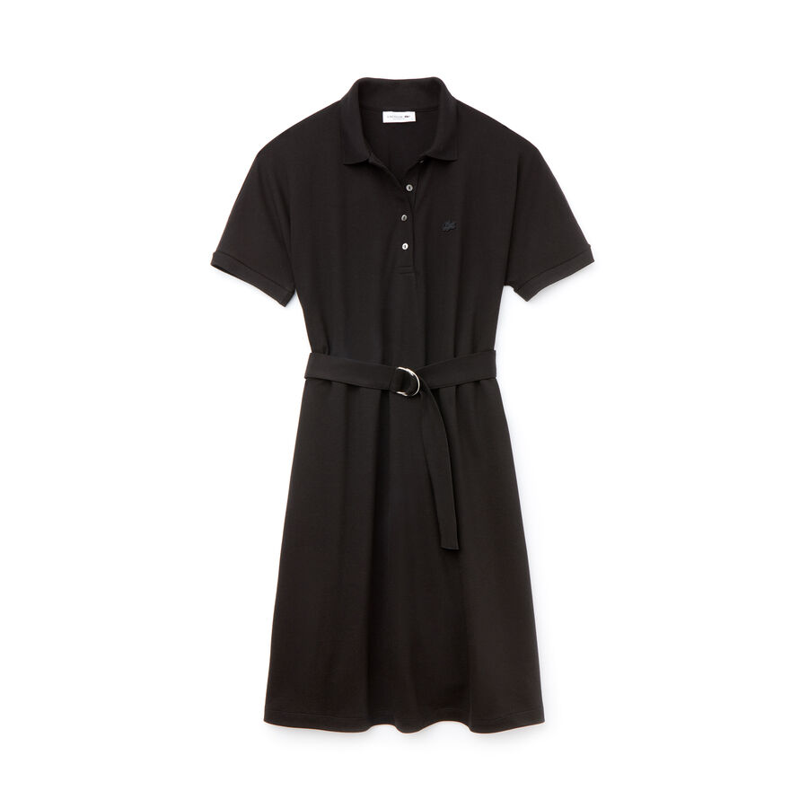 Robe polo Lacoste en piqué fluide de coton uni